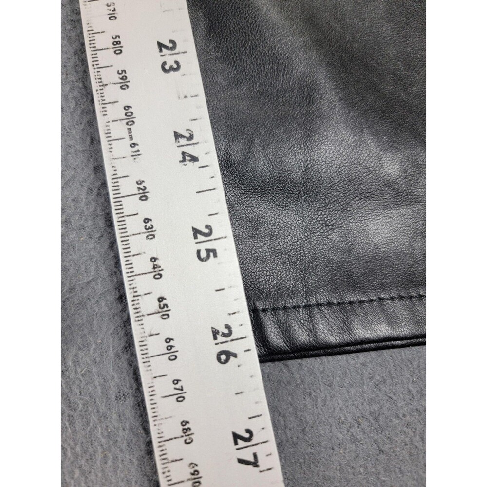 GAP Pants Womens 31 Black Vintage Slim High Rise Faux Leather Coated Modern - Picture 3 of 13